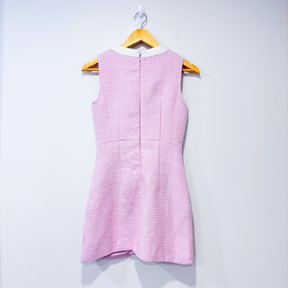 SISTER JANE Pink tweed mini dress | Feminine preppy | X-Small - Picture 7 of 7
